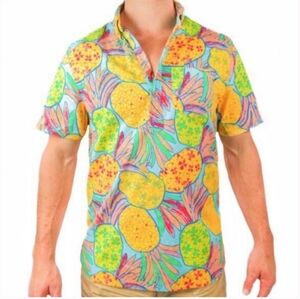Chubbies The Nutter Hawaiian Pineapple Vacation Shirt XL